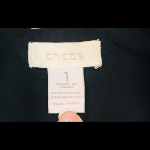 Chico’s Black and White Full Zipper Lined Jacket - Picture 7 of 11